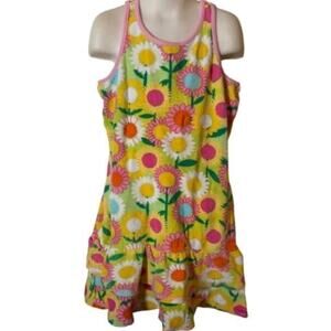 Lilly Pulitzer Girls Vintage Floral Terry Cloth Tiered Dress Sz 8 Floral Coverup